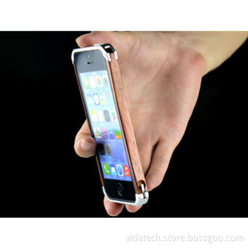 Wood and Aluminum Metal Bumper Case Cover for iPhone 5/5s, Factory